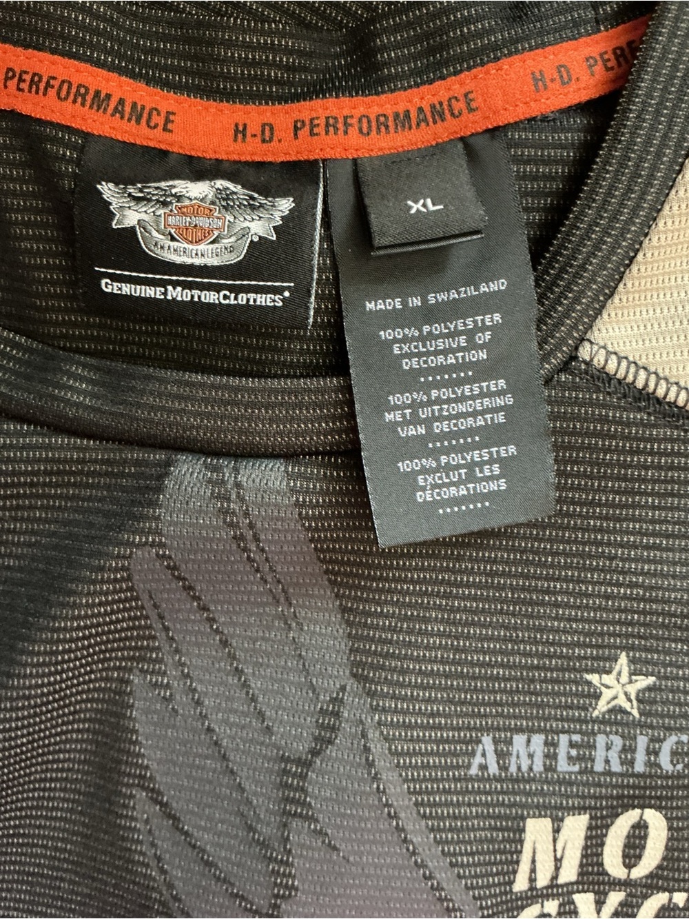 Harley-Davidson Black and Gray Graphic Motorcycle Tee